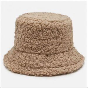 NWOT tan sherpa bucket hat